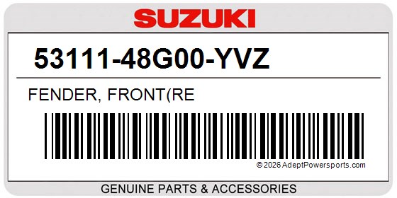 Suzuki 53111-48G00-YVZ Fender, Front(Re