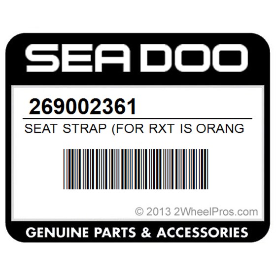Sea-Doo 269002361 Seat Strap (For Rxt Is Orange Model)