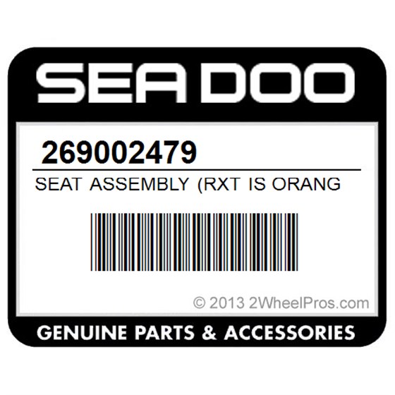 Sea-Doo 269002479 Seat Assembly (Rxt Is Orange)