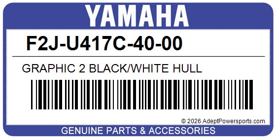 Yamaha F2J-U417C-40-00 Graphic 2 Black/White Hull