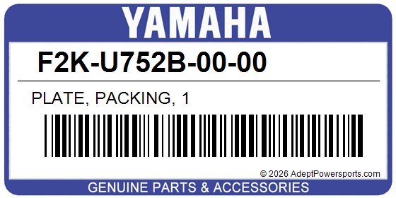 Yamaha F2K-U752B-00-00 Plate, Packing, 1