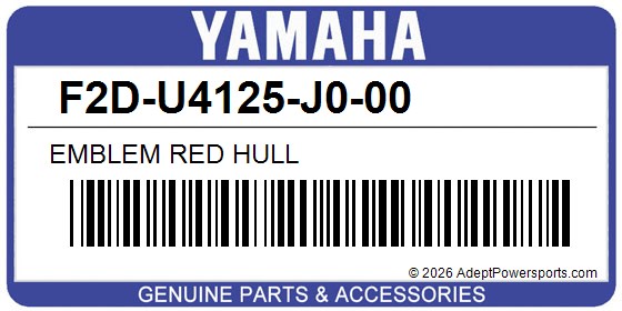 Yamaha F2D-U4125-J0-00 Emblem Red Hull