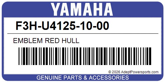Yamaha F3H-U4125-10-00 Emblem Red Hull