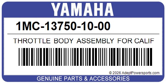 Yamaha 1MC-13750-10-00 Throttle Body Assembly For California