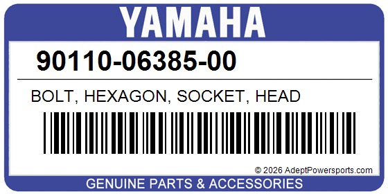 Yamaha 90110-06385-00 Bolt, Hexagon, Socket, Head