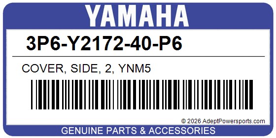 Yamaha 3P6-Y2172-40-P6 Cover, Side, 2, Ynm5