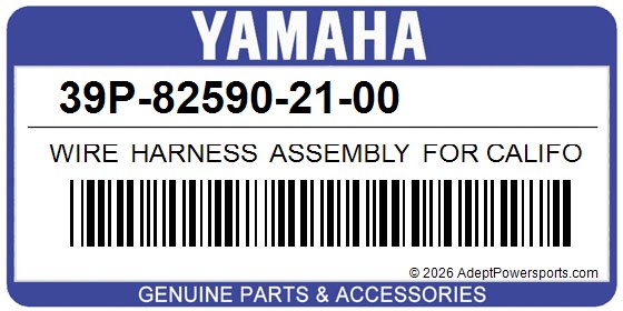 Yamaha 39P-82590-21-00 Wire Harness Assembly For California