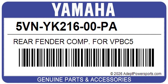 Yamaha 5VN-YK216-00-PA Rear Fender Comp. For Vpbc5