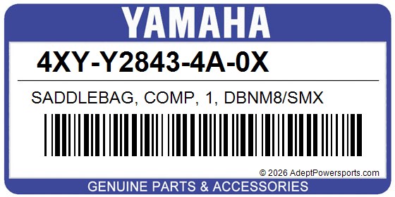 Yamaha 4XY-Y2843-4A-0X Saddlebag, Comp, 1, Dbnm8/Smx