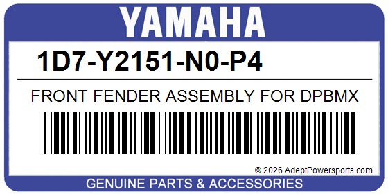 Yamaha 1D7-Y2151-N0-P4 Front Fender Assembly For Dpbmx