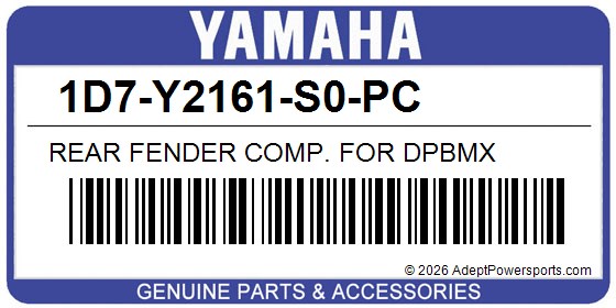 Yamaha 1D7-Y2161-S0-PC Rear Fender Comp. For Dpbmx