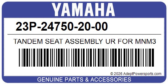 Yamaha 23P-24750-20-00 Tandem Seat Assembly Ur For Mnm3