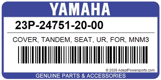 Yamaha 23P-24751-20-00 Cover, Tandem, Seat, Ur, For, Mnm3