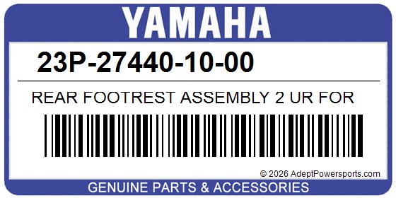 Yamaha 23P-27440-10-00 Rear Footrest Assembly 2 Ur For Mnm3