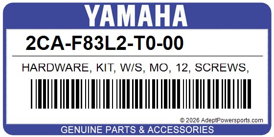 Yamaha 2CA-F83L2-T0-00 Hardware, Kit, W/S, Mo, 12, Screws, And, Washers