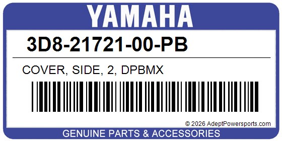 Yamaha 3D8-21721-00-PB Cover, Side, 2, Dpbmx