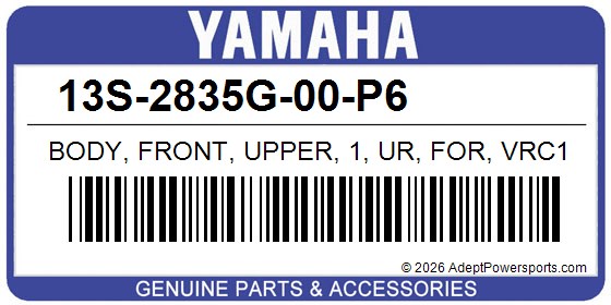 Yamaha 13S-2835G-00-P6 Body, Front, Upper, 1, Ur, For, Vrc1