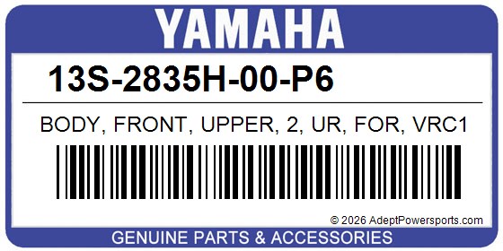 Yamaha 13S-2835H-00-P6 Body, Front, Upper, 2, Ur, For, Vrc1