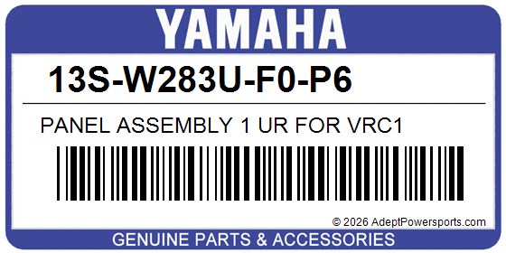Yamaha 13S-W283U-F0-P6 Panel Assembly 1 Ur For Vrc1