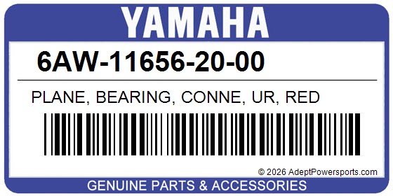 Yamaha 6AW-11656-20-00 Plane, Bearing, Conne, Ur, Red