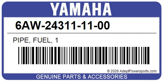 Yamaha 6AW-24311-11-00 Pipe, Fuel, 1