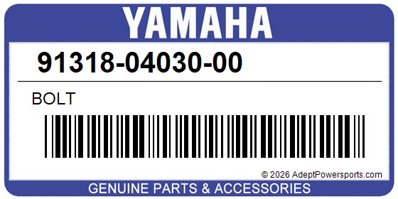 Yamaha 91318-04030-00 Bolt