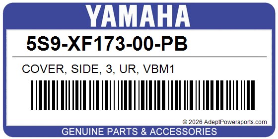 Yamaha 5S9-XF173-00-PB Cover, Side, 3, Ur, Vbm1
