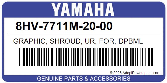 Yamaha 8HV-7711M-20-00 Graphic, Shroud, Ur, For, Dpbml
