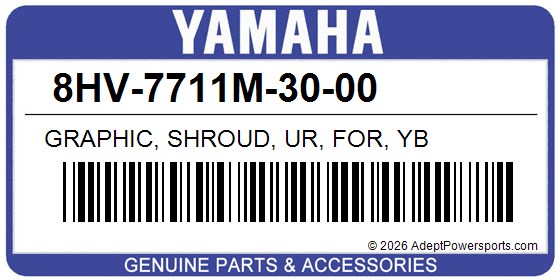 Yamaha 8HV-7711M-30-00 Graphic, Shroud, Ur, For, Yb