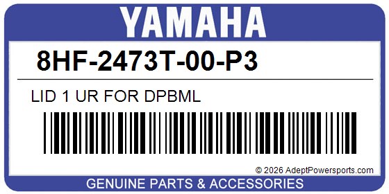 Yamaha 8HF-2473T-00-P3 Lid 1 Ur For Dpbml