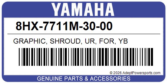 Yamaha 8HX-7711M-30-00 Graphic, Shroud, Ur, For, Yb