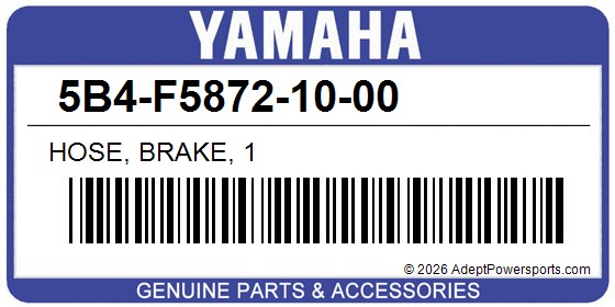 Yamaha 5B4-F5872-10-00 Hose, Brake, 1