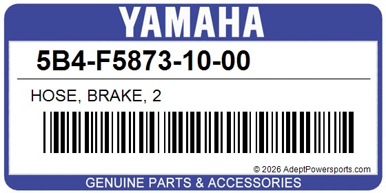 Yamaha 5B4-F5873-10-00 Hose, Brake, 2