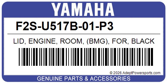 Yamaha F2S-U517B-01-P3 Lid, Engine, Room, (Bmg), For, Black