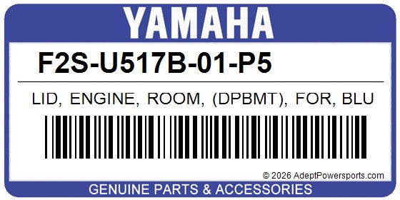 Yamaha F2S-U517B-01-P5 Lid, Engine, Room, (Dpbmt), For, Blue