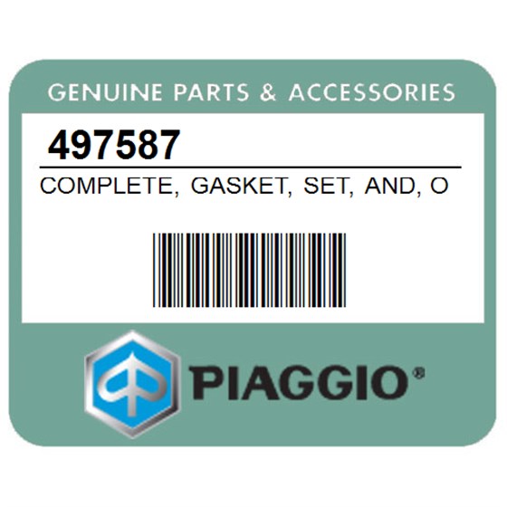 Piaggio 497587 Complete, Gasket, Set, And, Oil, Seals