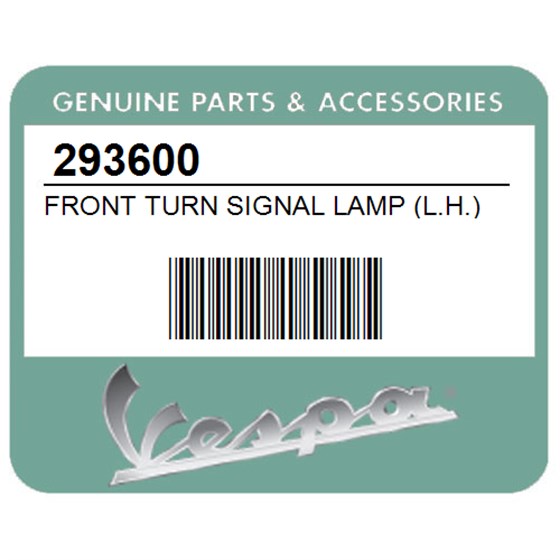 Vespa 293600 Front Turn Signal Lamp (L.H.)