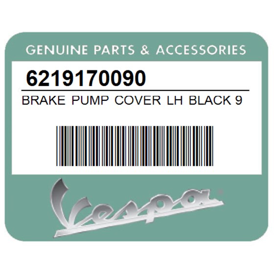 Vespa 6219170090 Brake Pump Cover Lh Black 94