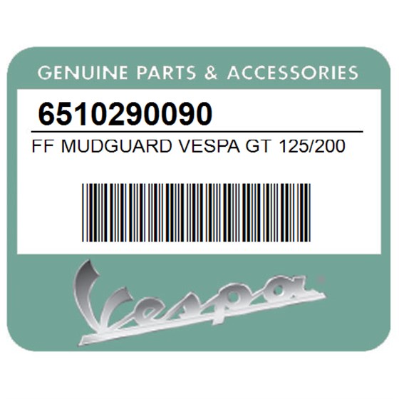 Vespa 6510290090 Ff Mudguard Vespa Gt 125/200 Black 94