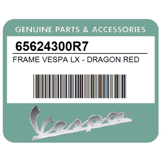 Vespa 65624300R7 Frame Vespa Lx - Dragon Red