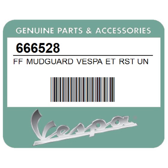 Vespa 666528 Ff Mudguard Vespa Et Rst Unpainted