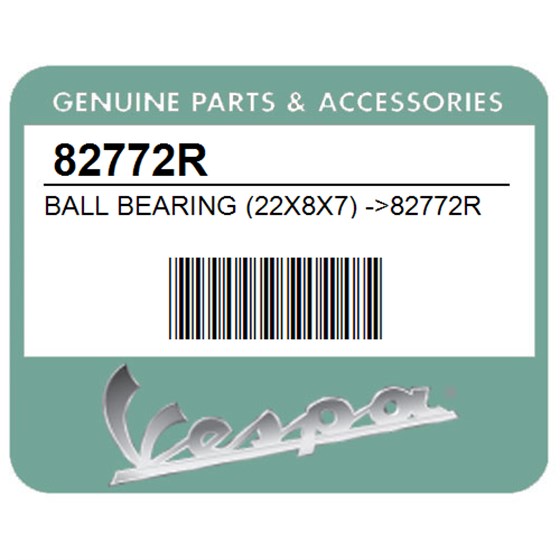 Vespa 82772R Ball Bearing (22X8x7) ->82772R