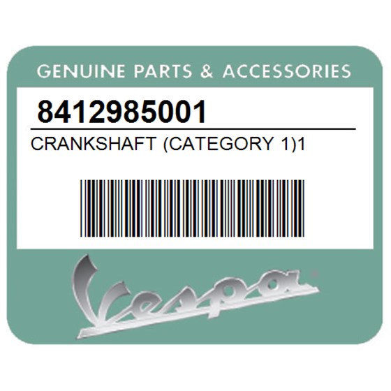Vespa 8412985001 Crankshaft (Category 1)1