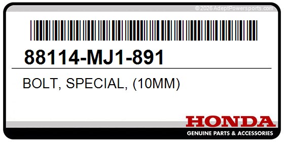 Honda 88114-MJ1-891 Bolt, Special, (10Mm)