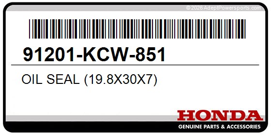 Honda 91201-KCW-851 Oil Seal (19.8X30x7)