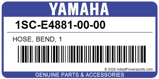 Yamaha 1SC-E4881-00-00 Hose, Bend, 1