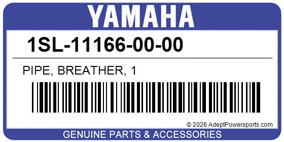 Yamaha 1SL-11166-00-00 Pipe, Breather, 1