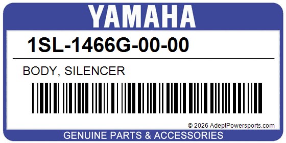 Yamaha 1SL-1466G-00-00 Body, Silencer