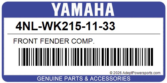 Yamaha 4NL-WK215-11-33 Front Fender Comp.