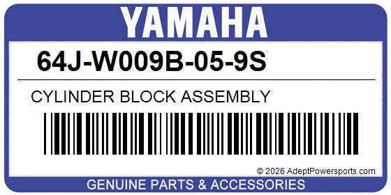 Yamaha 64J-W009B-05-9S Cylinder Block Assembly